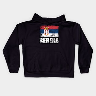 Serbia Flag Serbian Flag Kids Hoodie